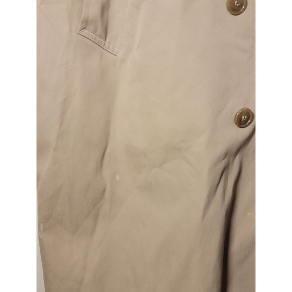 Vintage Misty Harbor Tan Long Double-Breasted  Trench Coat 50R - Picture 8 of 8